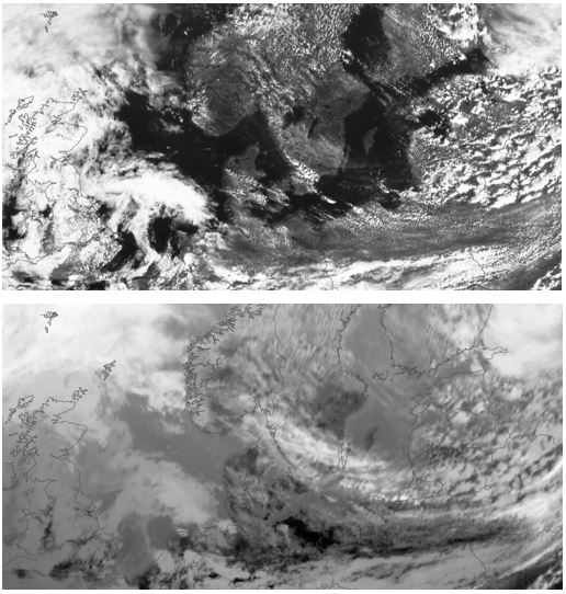 Visual and infrared satellite image