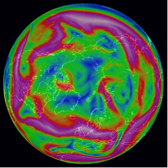 Image of winds at 250hPa 24.02.2020 00 UTC