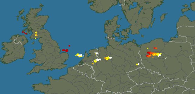 Lightning detections