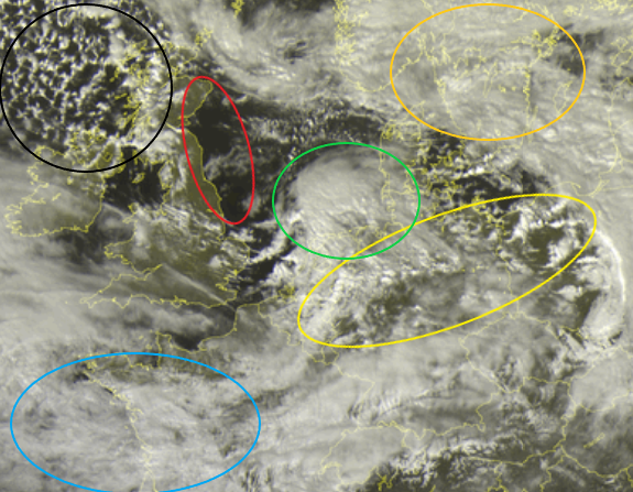 Satellite image with rings