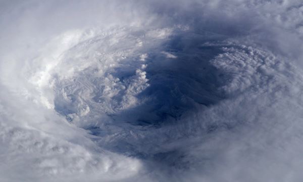 The eye of a hurricane