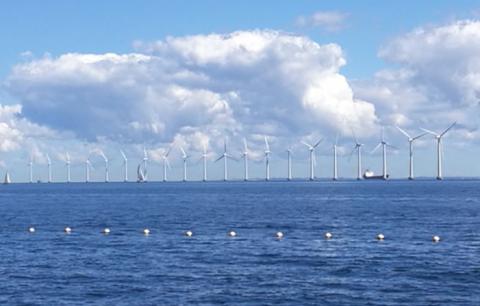 Offshore wind farm and sea breeze